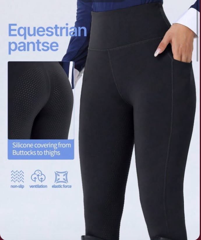 ROYALS MATTINI Women's Equestrian Pants, Spring And Summer Women's Riding Pants, Equestrian Clothing, Full Seat Silicone Anti-Slip Riding Pants, Riding Leggings With Pockets, Suitable For Equestrian Sports