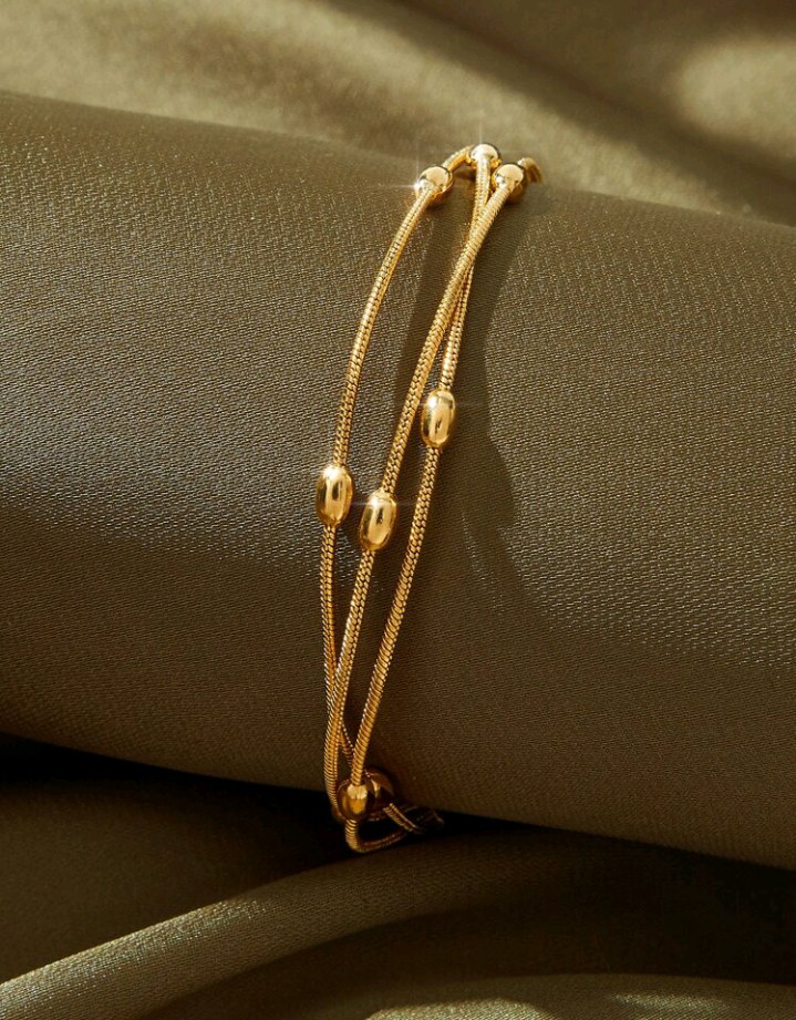 Bead Decor Layered Bracelet