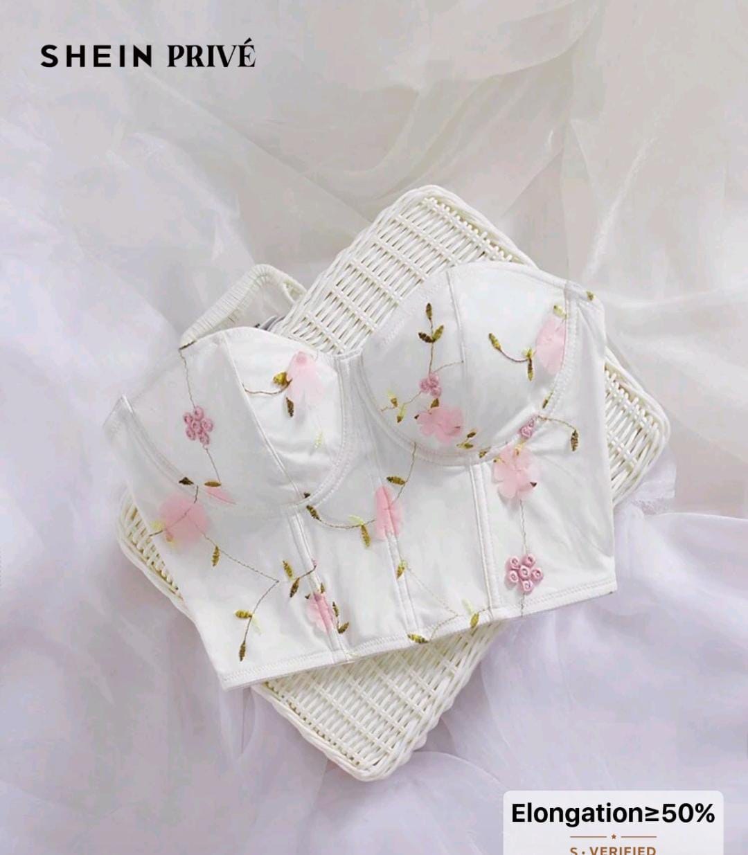 Elegant & Romantic Floral Embroidered Mesh Corset For Women