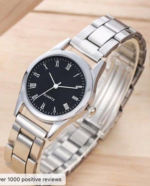 Casual Chic Metal Black Dial Small Quartz Watch, Gift For Kids, Suitable For Daily Wear