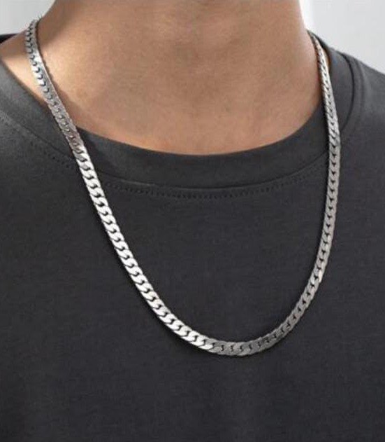1pc European And American Style Handmade Non-Fading Titanium Steel Necklace, Personalized INS Fashion Jewelry, Necklace For Men And Couples
