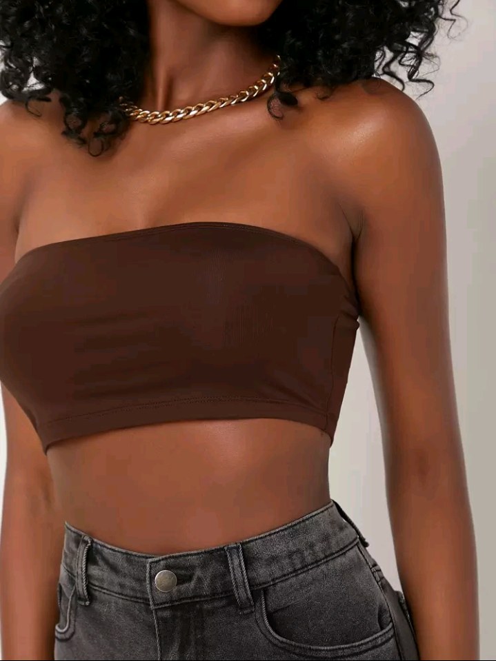 BASICS Solid Tube Crop Top/Summer