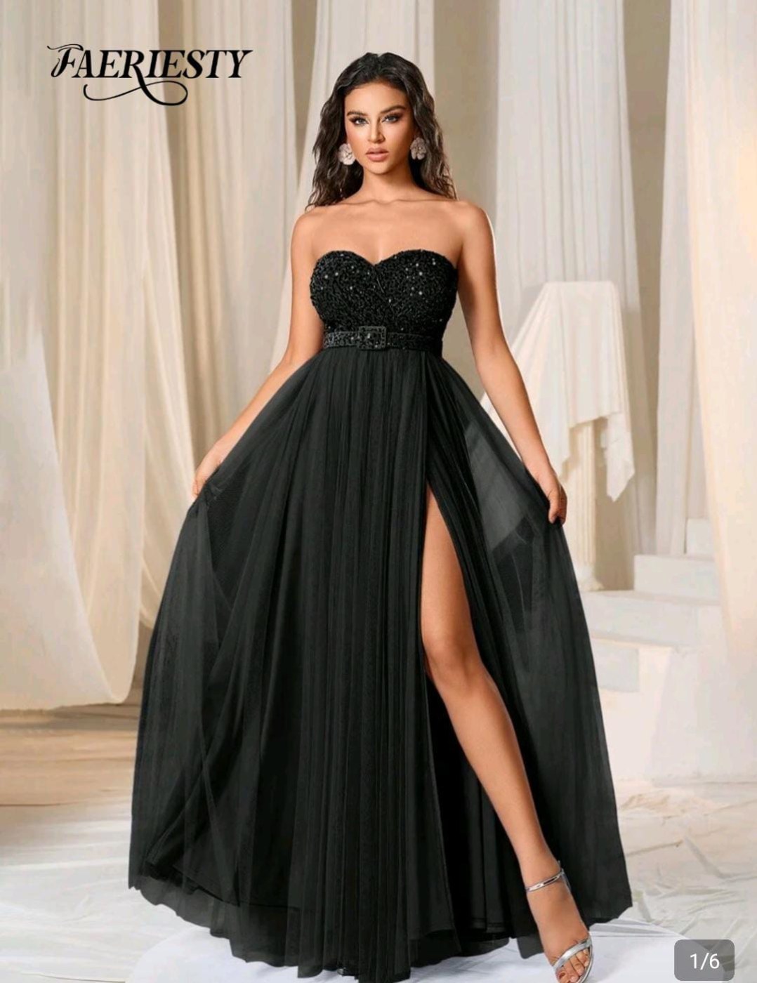 Elegant Evening Wedding Guest Gown, For Graduation, Dinner Party Dress