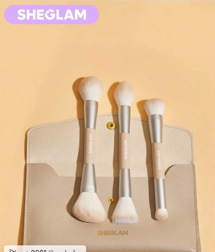 SHEGLAM Glam 101 Face Essentials Brush Set With Bag Brand Beauty Cosmetic Makeup For Women And Girls