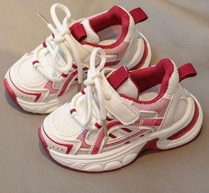 1 Pair Kids' Mesh Breathable Versatile Comfortable Lightweight Running Shoes, Casual Sports Shoes For Indoor And Outdoor Wear, Unisex