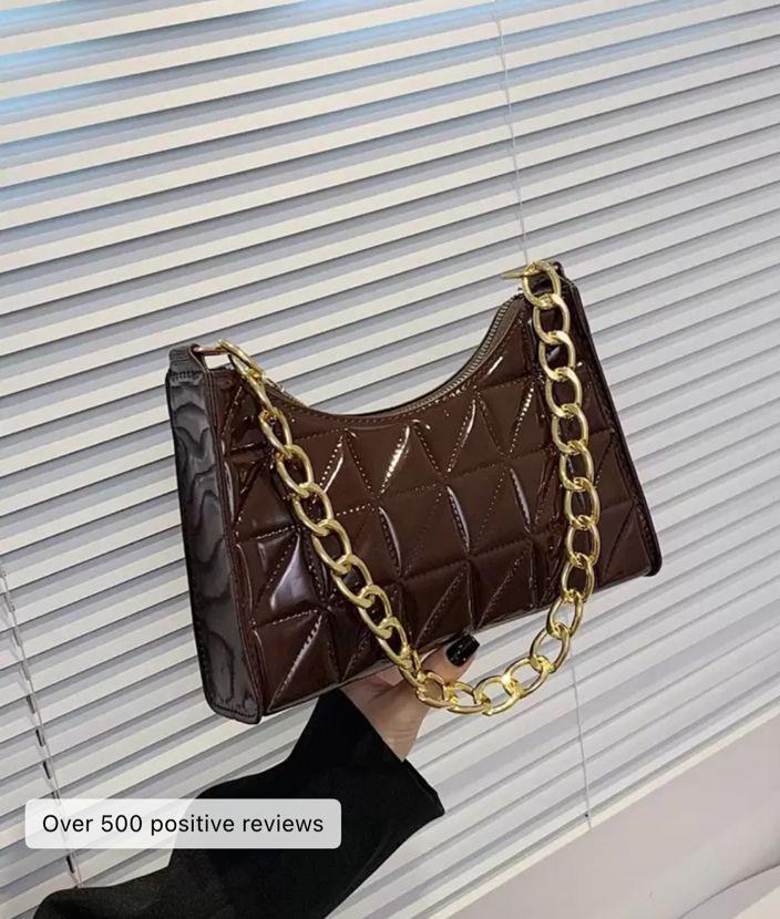 Brown Chain Crossbody Bag