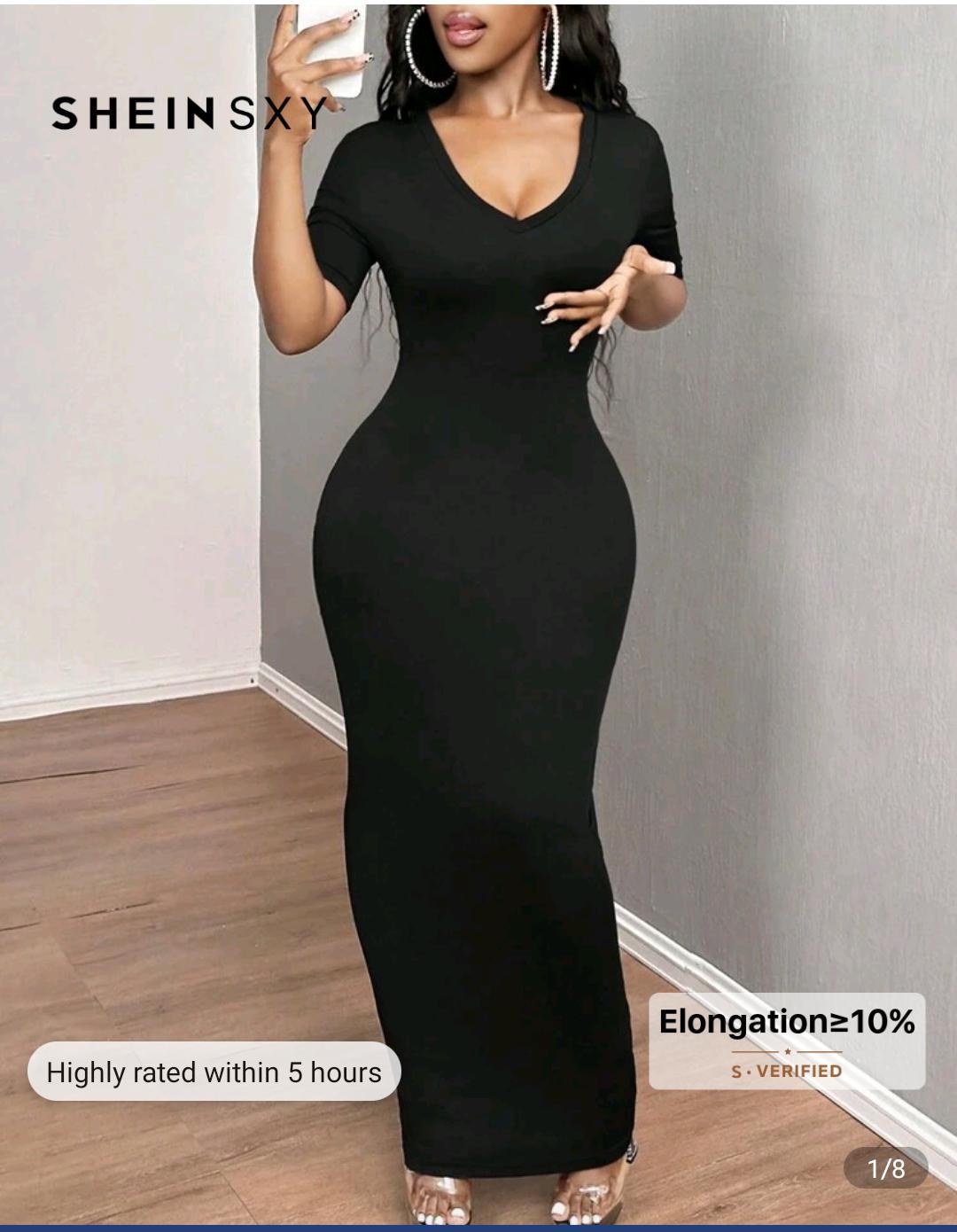 Black Bodycon Maxi Dress
