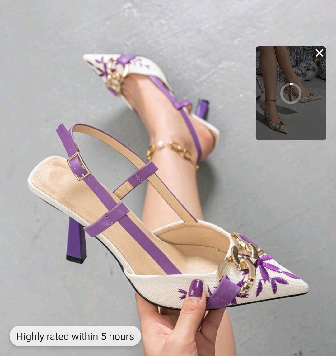 Summer purple& white Sandals