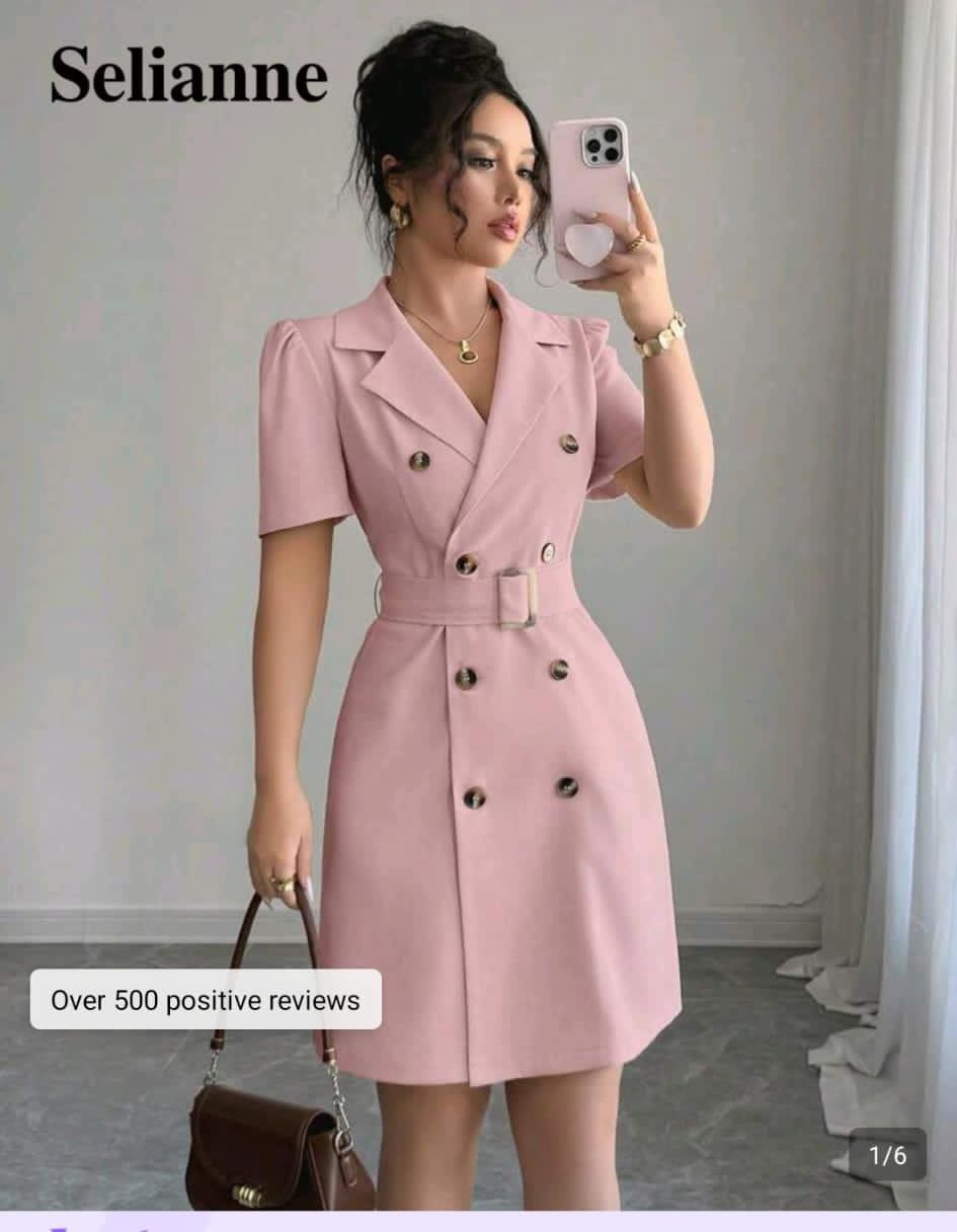 Pink Button Pajama Set