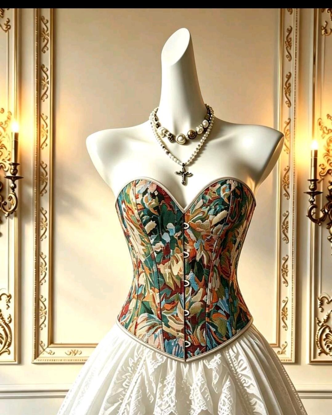 Colorful Printed Corset Top