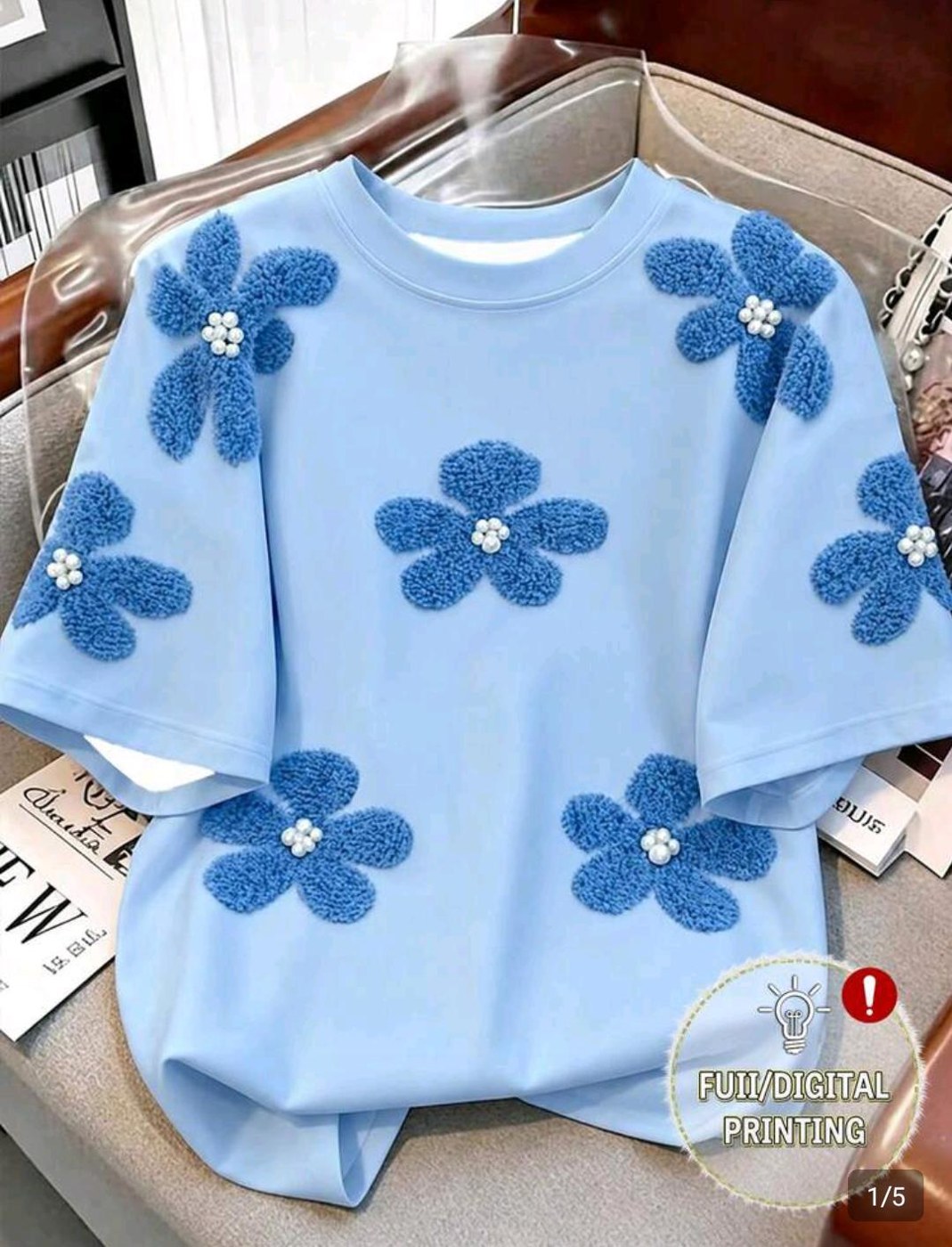 Blue Floral Shirt