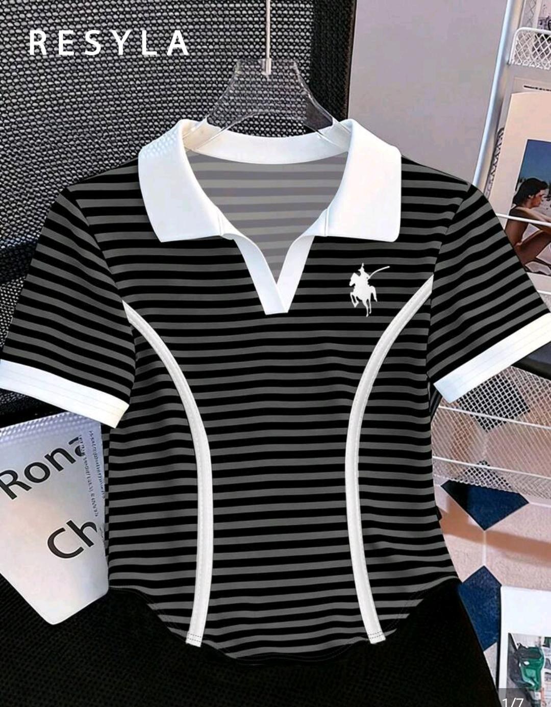 Black Sporty Polo Dress