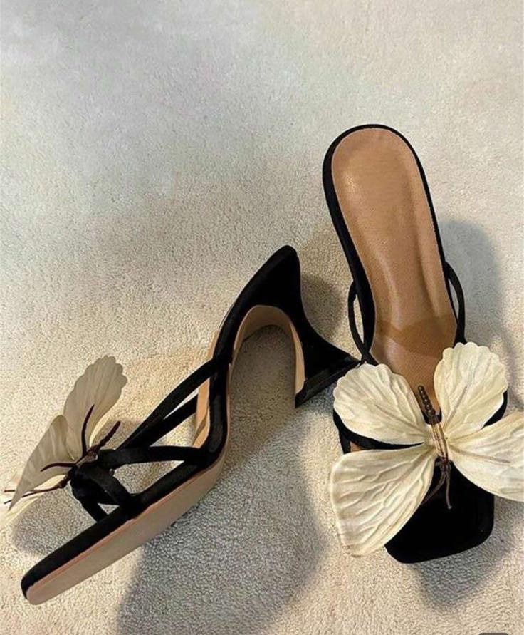 Black Bow Heels