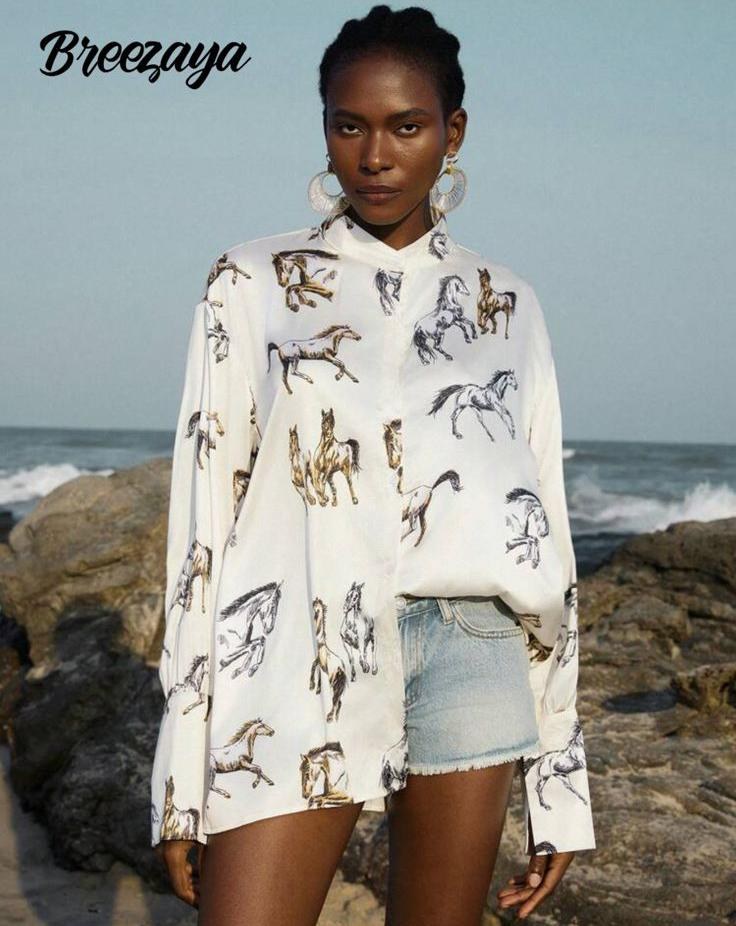 White Floral Shirt