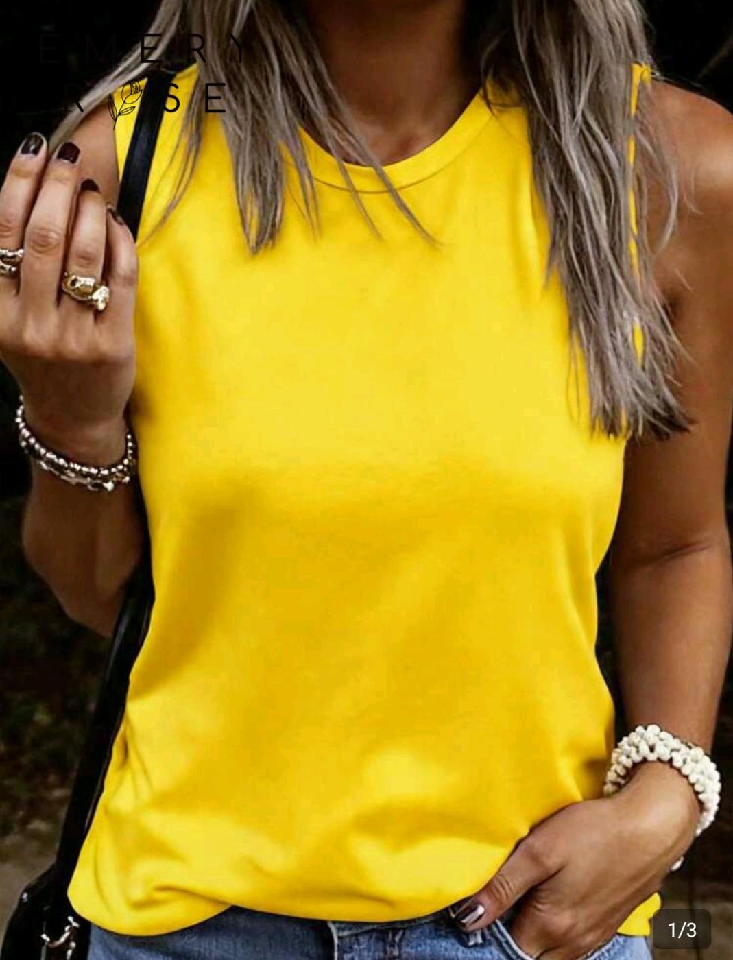 Yellow Satin Top