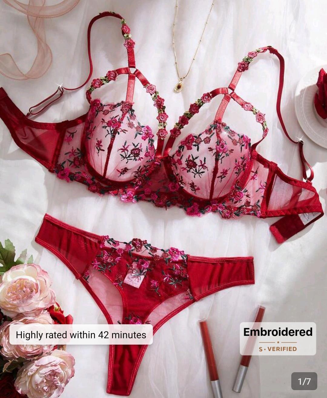 Red Lace Lingerie Set