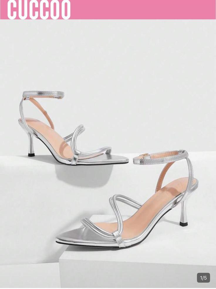 Silver Bow Heels